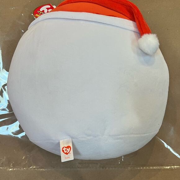 Ty Flurry White Snowman Large Squish-A-Boo 9 inch NWT Stuffed Animal Toy - Picture 3 of 10